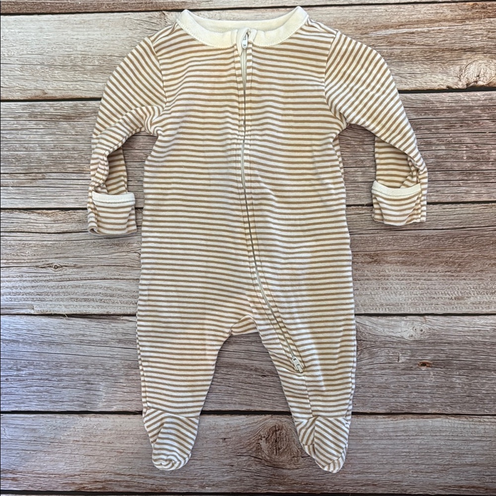 Old Navy Cream and Tan Cozy Footie One Piece